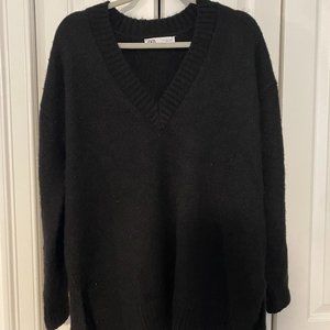 Zara Oversized V-Neck Sweater